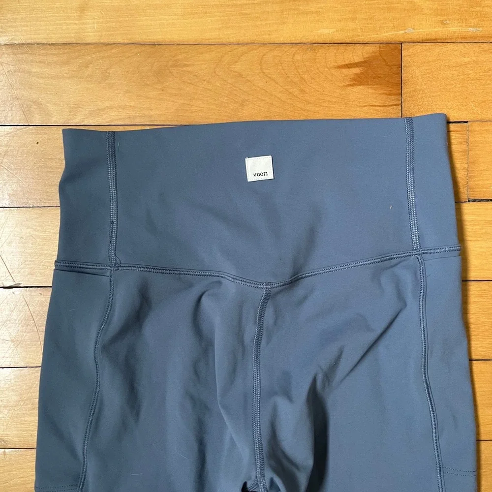 Vuori Daily Pocket Legging Azure Blue High Rise 7/8 Workout Yoga Pants VW446 S - Picture 2 of 10